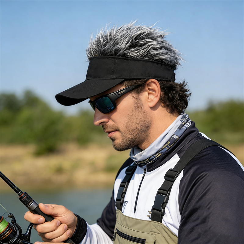 Running Gear Hat - Men Women Spiked Hairs Wig Anti-UV