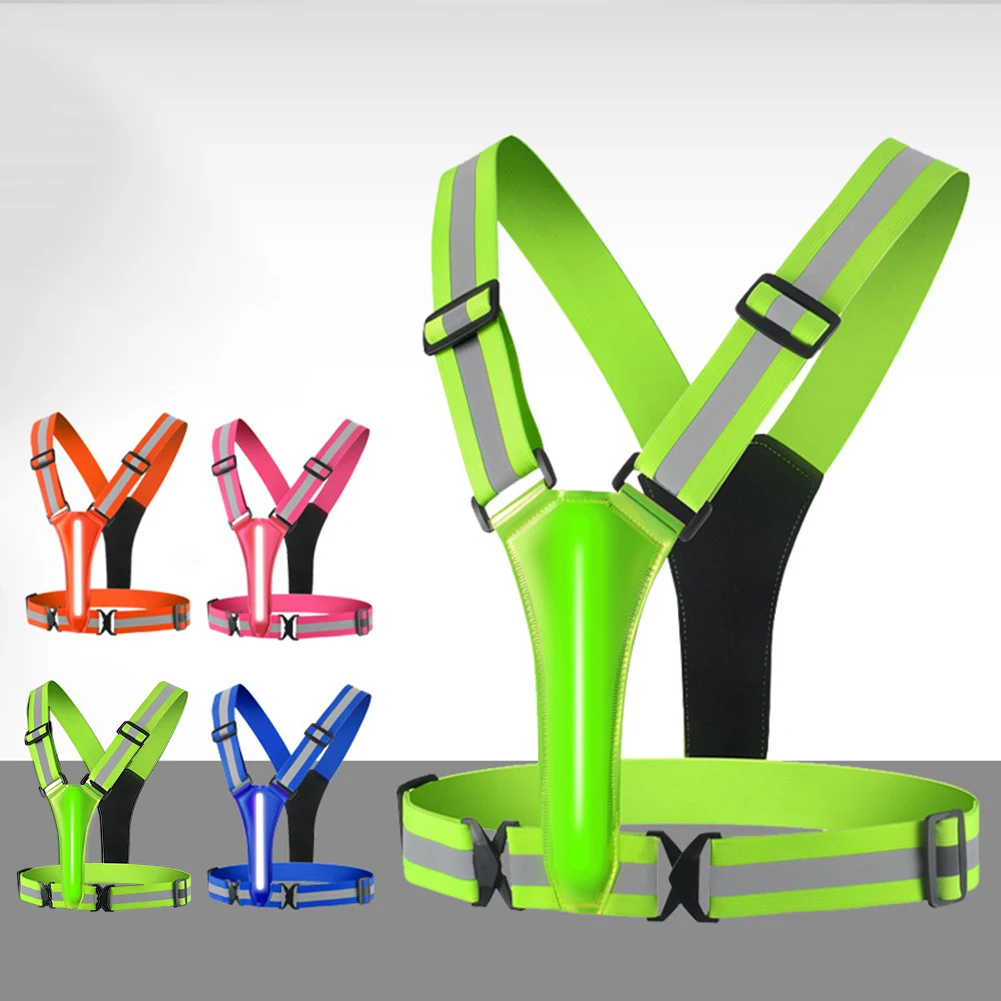Running Visibility Gear - LED Running Vest USB Rechargeable Reflective