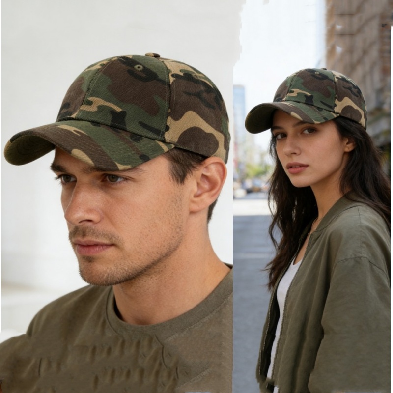 Running Gear Hat - Men Women Camouflage Printed Armygreen Sunhat