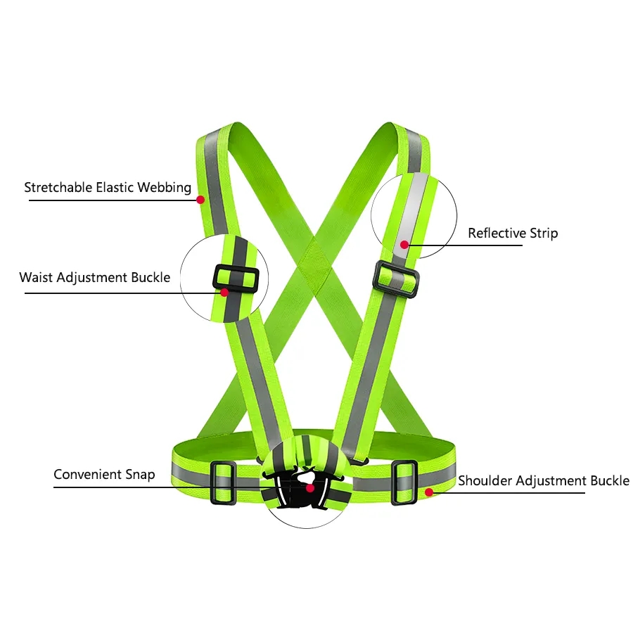 Running Visibility Gear - Adjustable Lightweight Safety Vest for Night