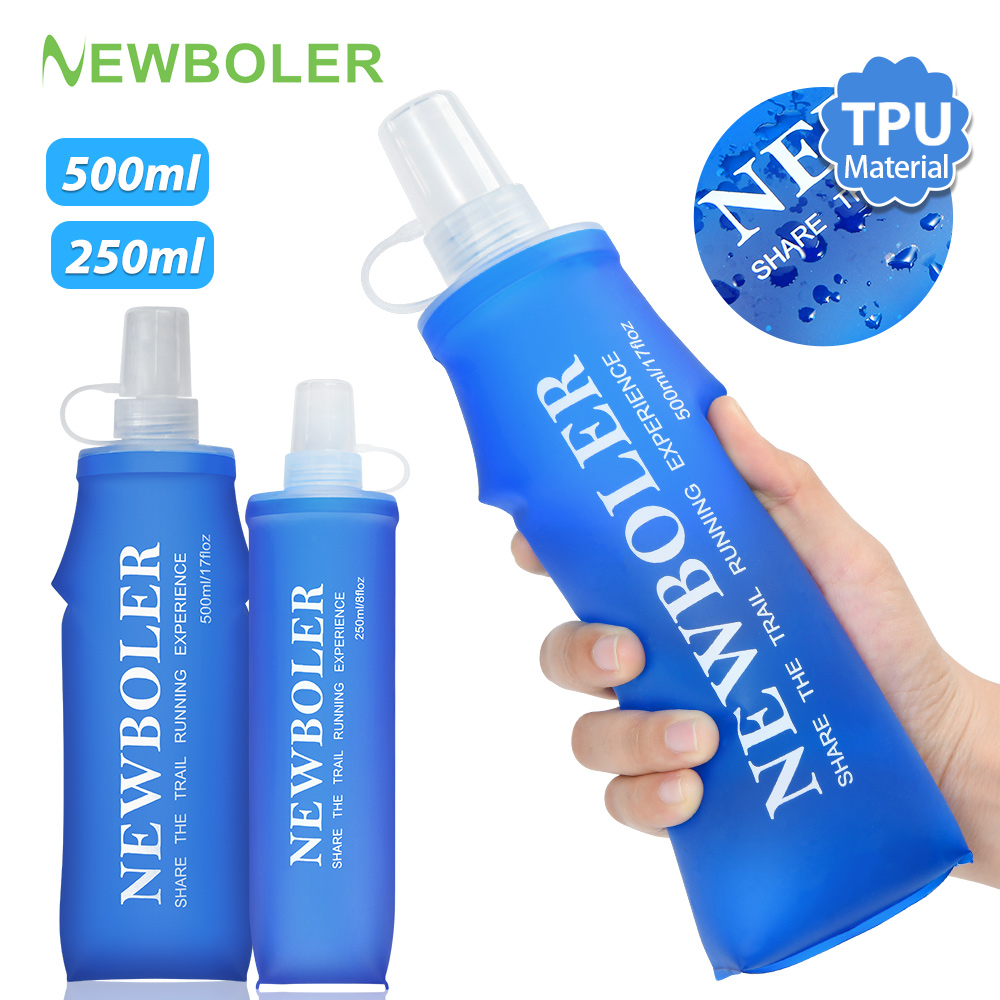 Running Gear Water - NEWBOLER 250ml/500ml Outdoor Collapsible Silicone Bite