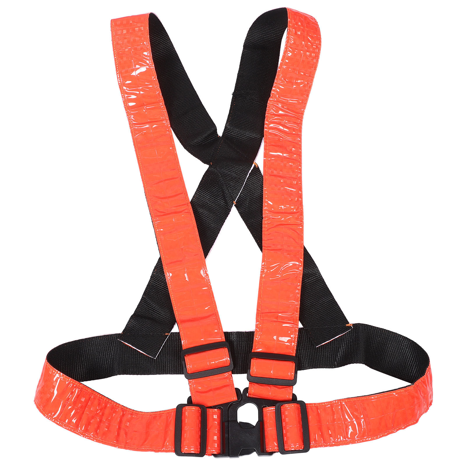 Running Visibility Gear - Reflective Vest Orange High Visibility Adjustable