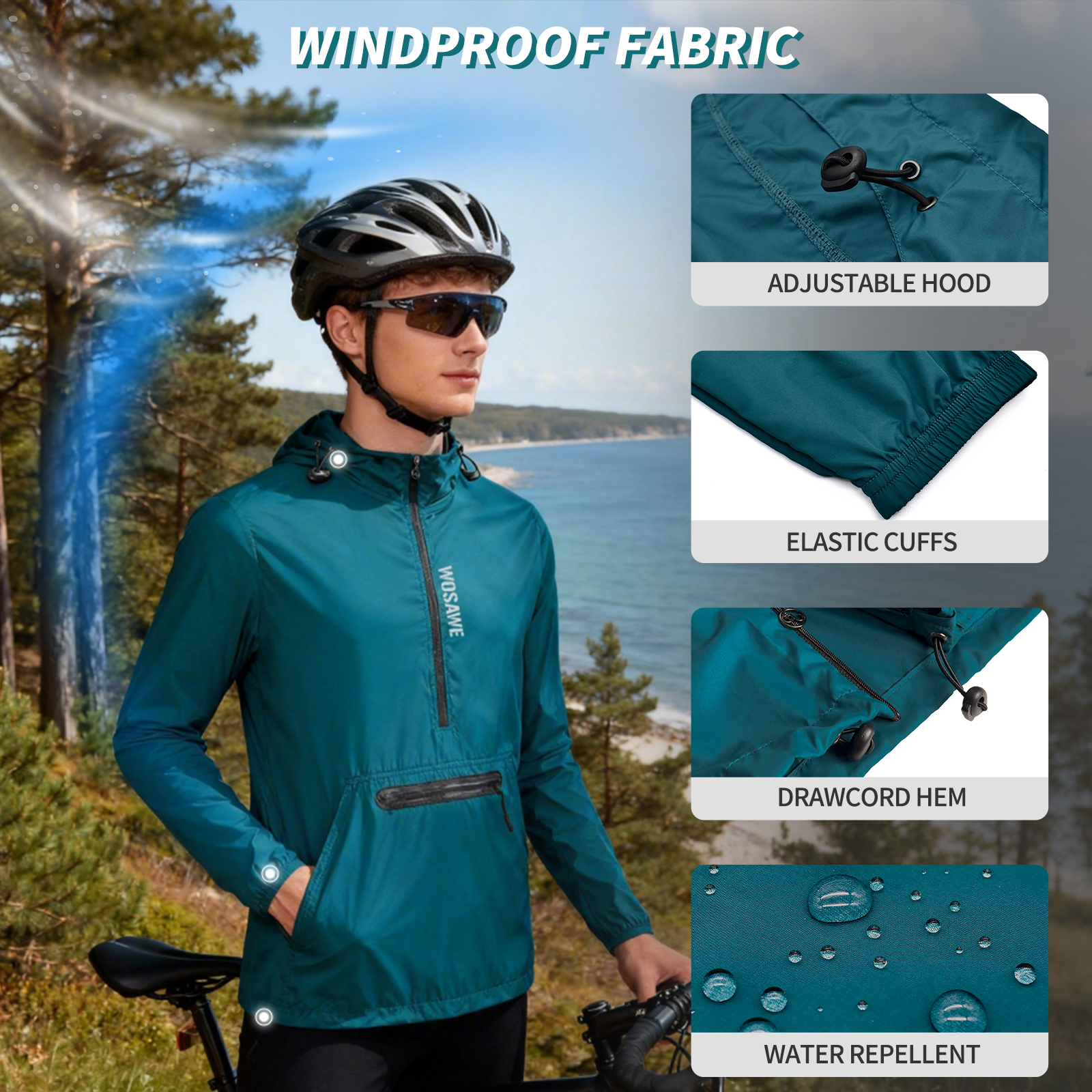 WOSAWE Winproof Running Jacket - Running Gear Hat avis et prix
