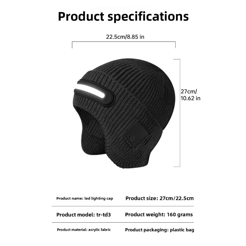 LED Headlamp Winter Hat Outdoo - Running Gear Cold Weather avis et prix