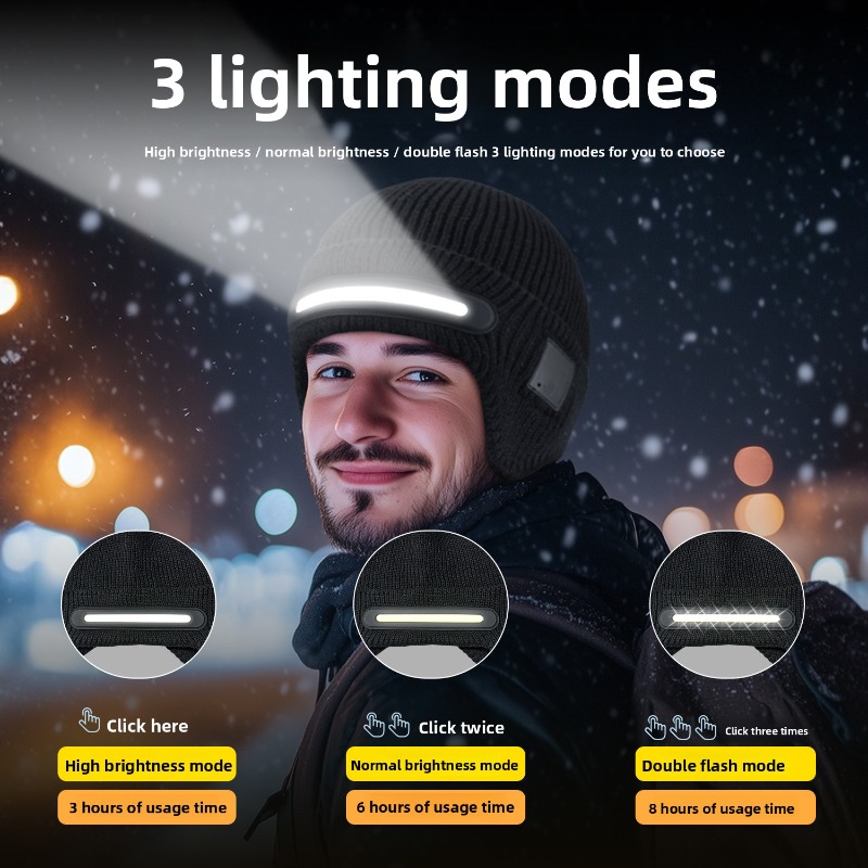 LED Headlamp Winter Hat Outdoo - Running Gear Cold Weather avis et prix