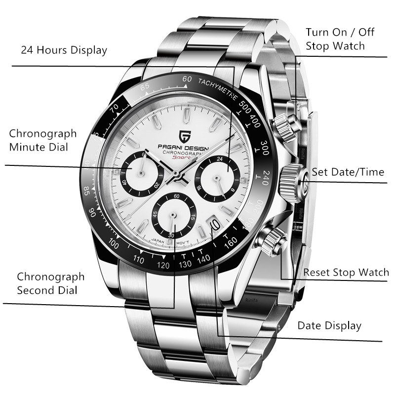 PAGANI DESIGN Chronograph Stop - Running Gear Water avis et prix