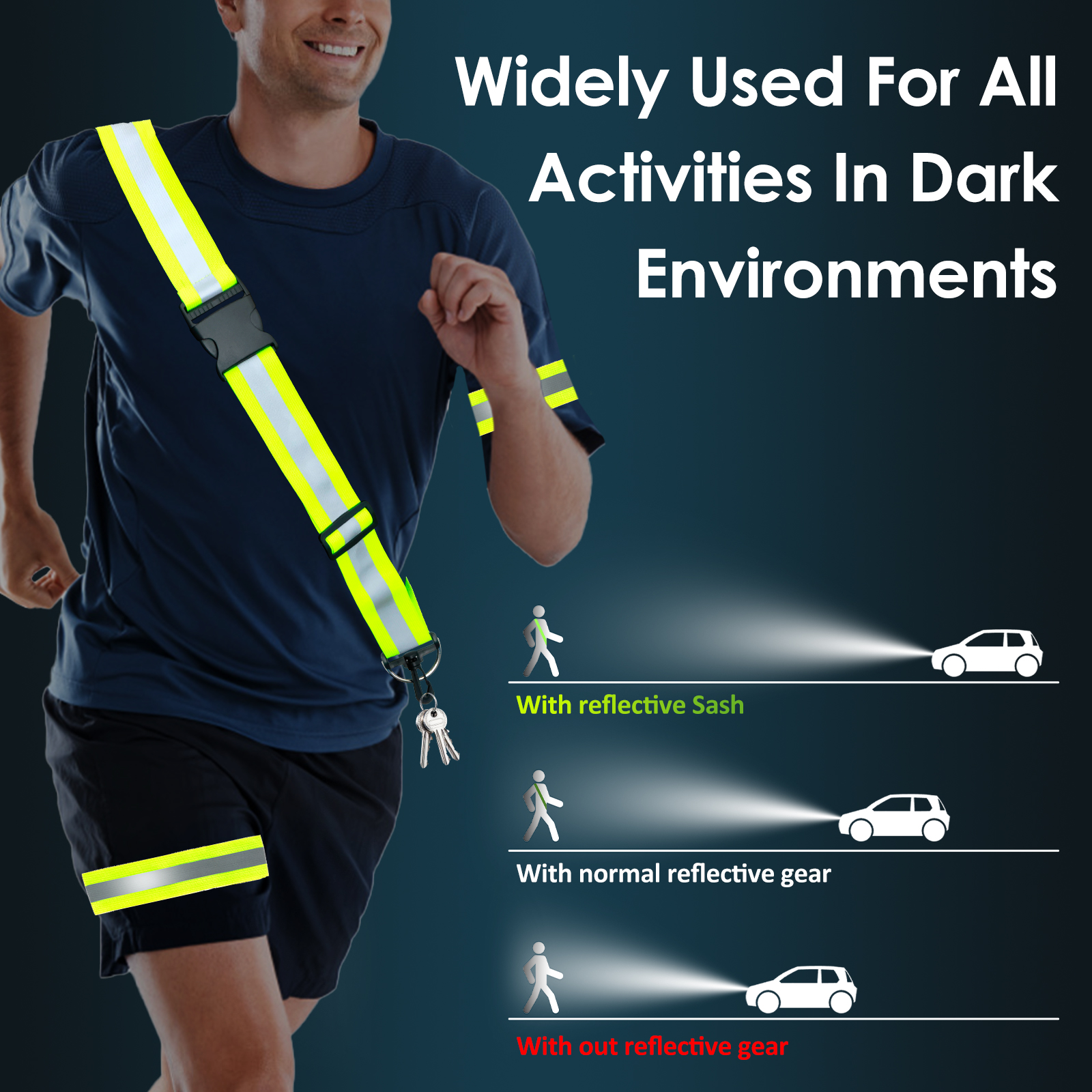 3pcs Reflective Sash for Walki - Running Gear For Night avis et prix