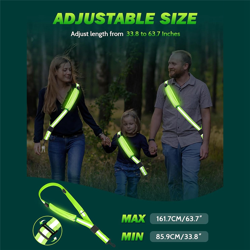 NEW-LED Reflective Belt Sash W - Running Visibility Gear avis et prix