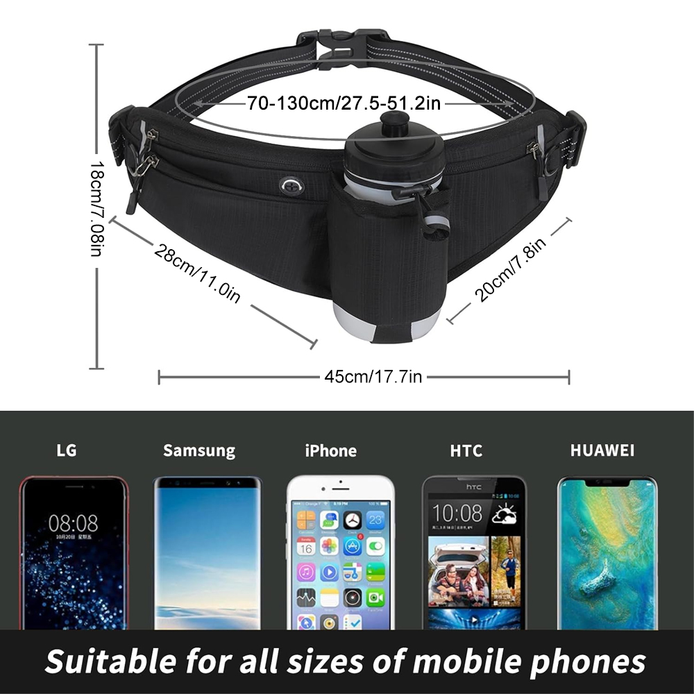 1PCS Fanny Pack with Water Bot - Running Gear Water avis et prix