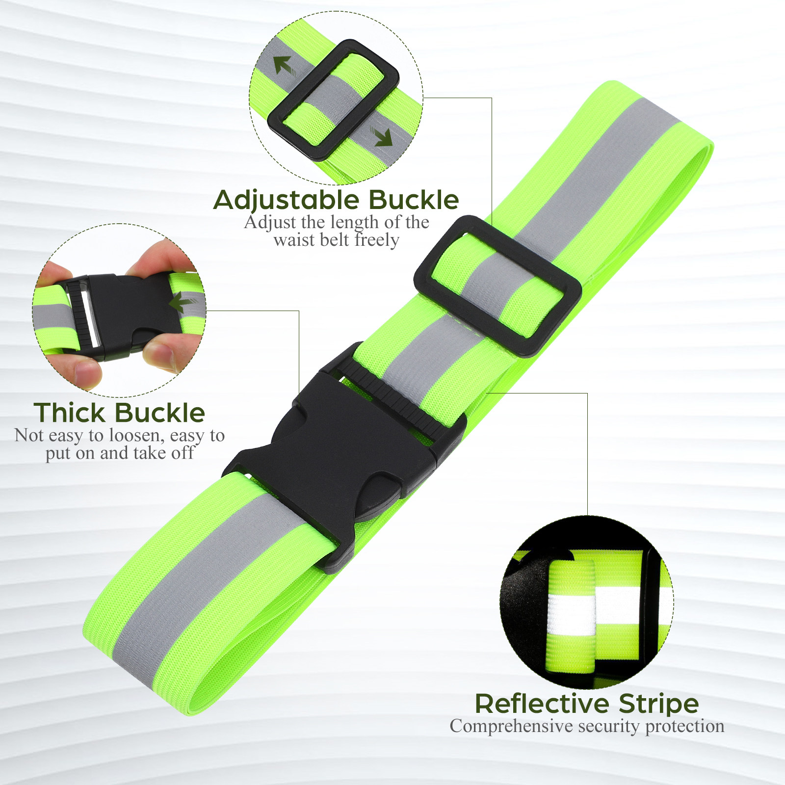 Fluorescent Green Reflective B - Running Visibility Gear avis et prix
